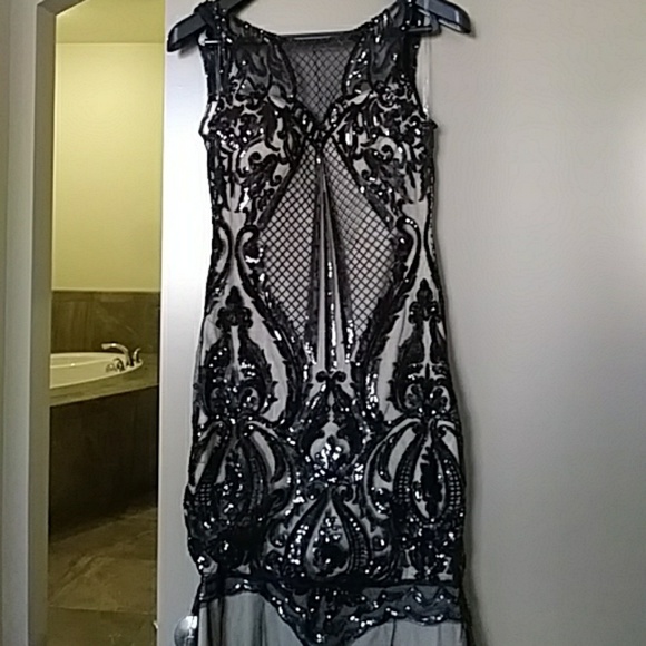 Black sequence pageant dress! - Picture 3 of 4